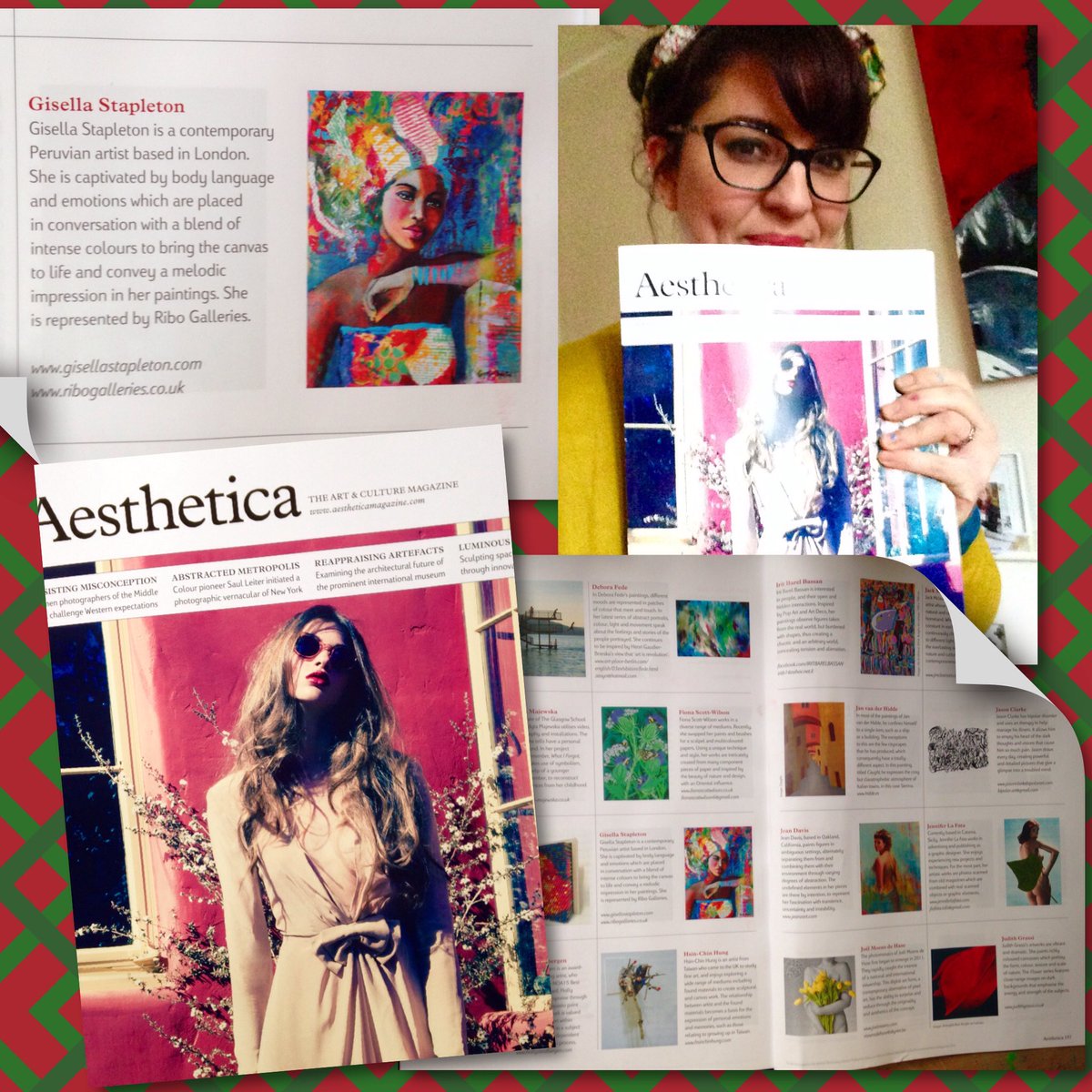 gise_inkillay's tweet photo. Featured in @AestheticaMag my favourite #art and #culture #magazine #ARTIST #contemporaryart by #GisellaStapleton https://t.co/L6vOIIKnxj