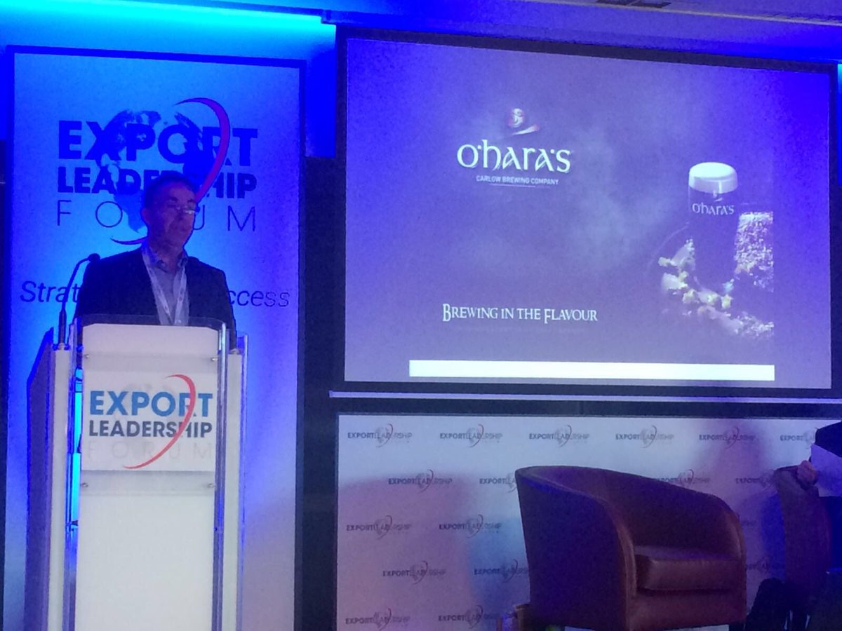 AIBBiz's tweet photo. Seamus O'Hara @OHarasBeers sharing his exports experiences #ExportThinking https://t.co/L2S7rYaD1b