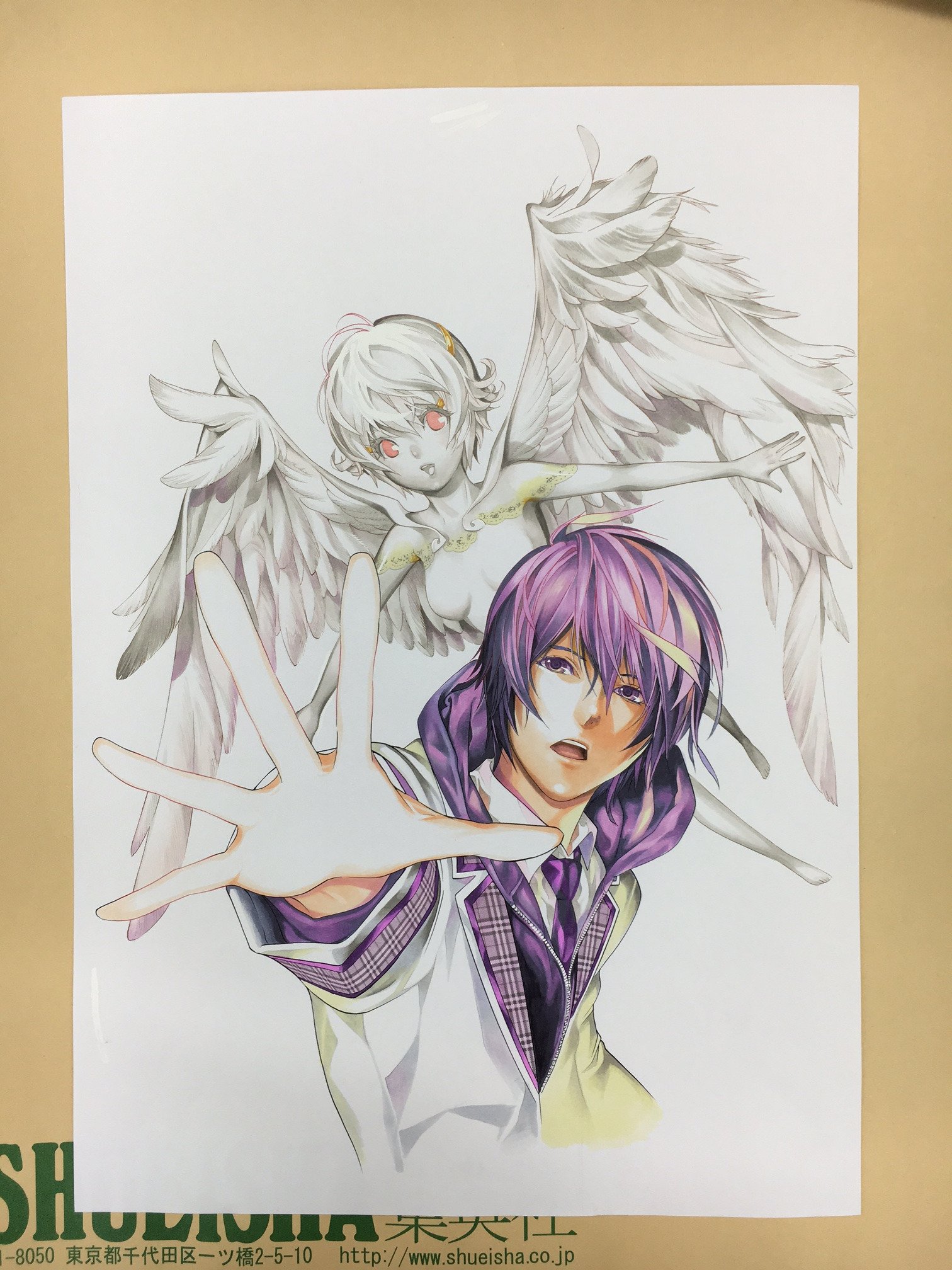 ジャンプsq 編集部 プラチナエンド1巻 売り切れ出ているようで申し訳ありません ありがとうございます 重版準備中で２月末に書店さんに並ぶ予定です 写真はｓｑ３月号表紙の小畑先生の原画です １ 巻お読み頂いた方 続きはｓｑで よろしくお願いします