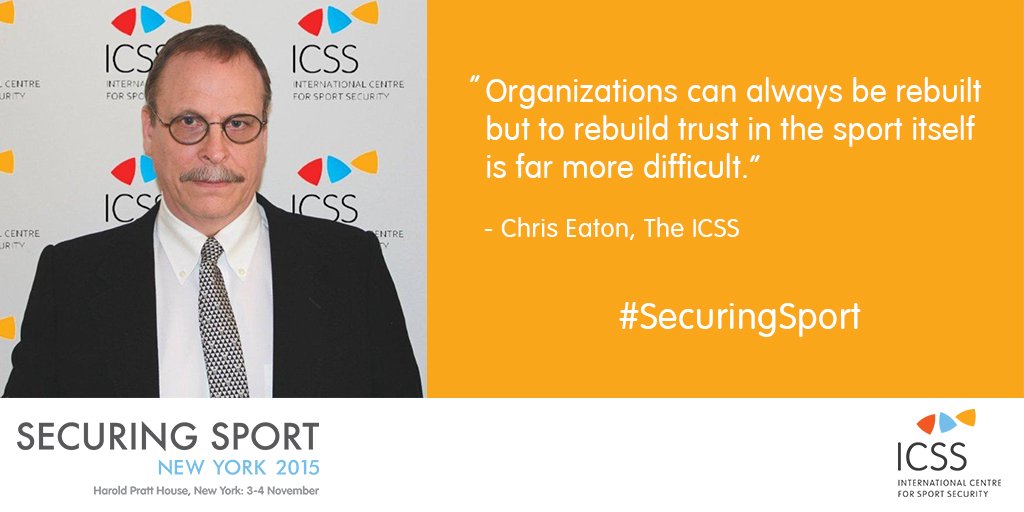 The_ICSS's tweet photo. #SecuringSport @chris_j_eaton on sport #integrity and the importance of rebuilding #trust in sport https://t.co/lfxUAxDi2o