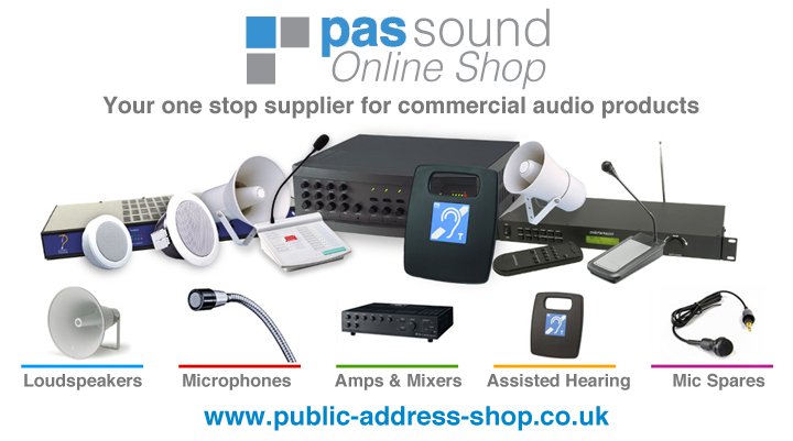 Public_Address's tweet image. PAS Sound Online Shop - your one stop supplier for commercial audio products - public-address-shop.co.uk