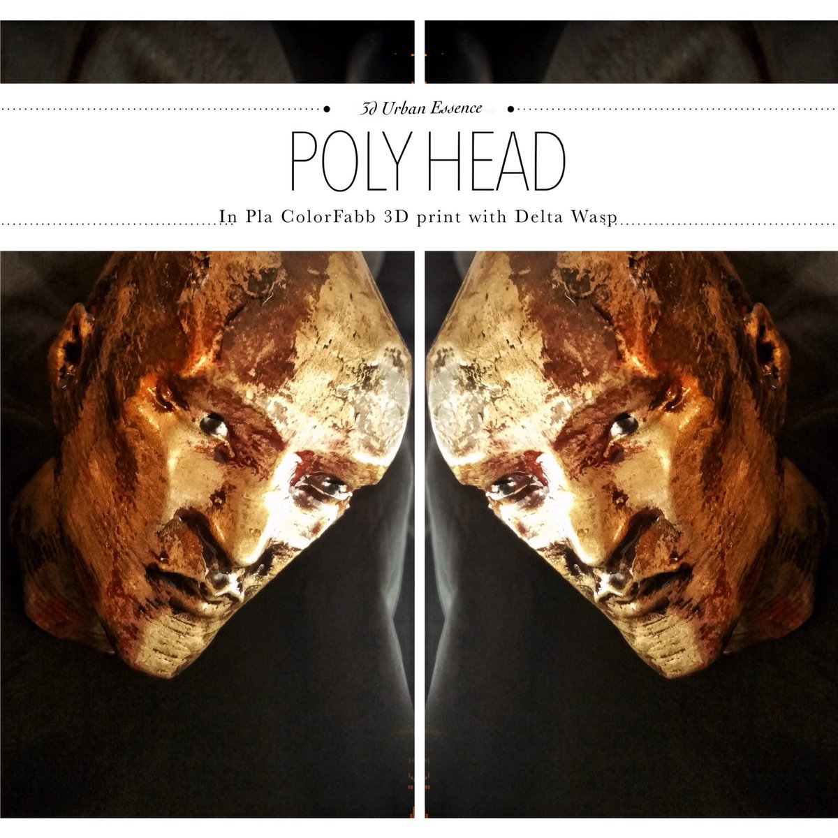 3DUrbanEssence's tweet photo. #poly #head in pla @ColorFabb #3dprint with Delta @3Dwasp 😉 @robotic_thought @HelloWitLab @MyThings4U @Eddae97 https://t.co/r0tNqjjEqS