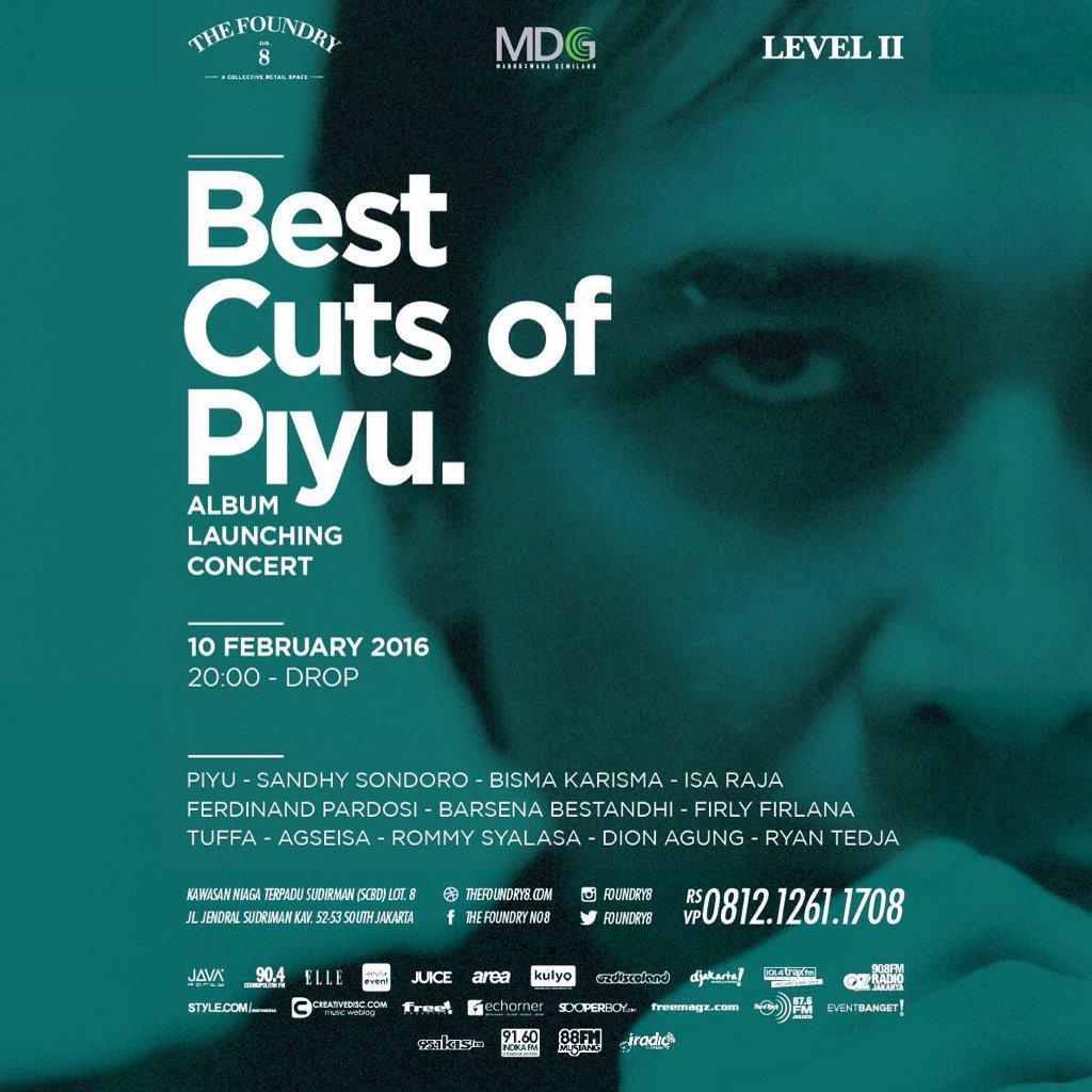 Malam ini <a href="/foundry8/">THE FOUNDRY No.8</a> <a href="/piyu_logy/">P I Y U</a> Album Launching #BestCutOfPiyu