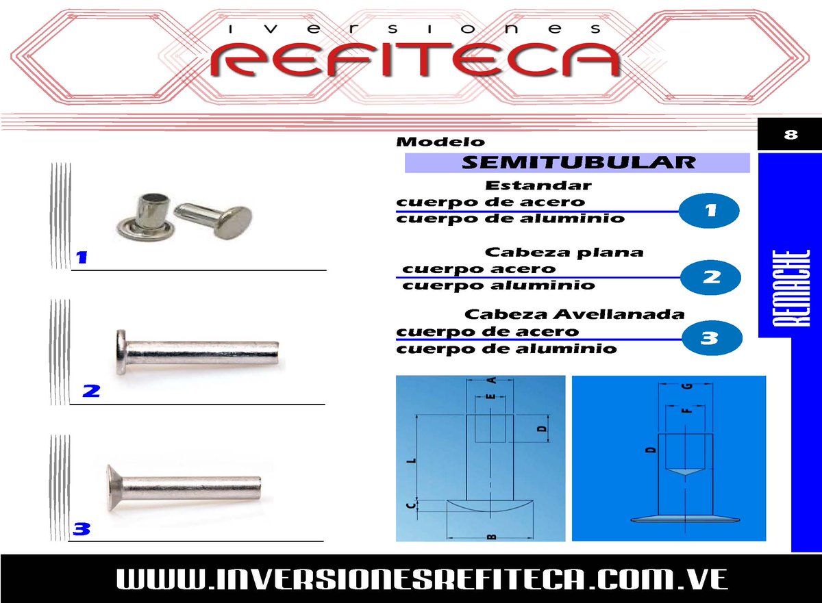 Refiteca's tweet image. Nuestros productos son los mejores del mercado. #Remache #semitubular #inversionesrefiteca