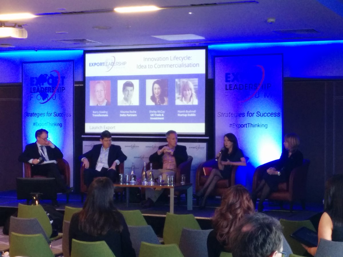 BritEmbDublin's tweet photo. Shirley McCay #UKTI_IRE speaking about the Innovation Lifecycle @exportleaders Forum @CrokePark  #ExportThinking https://t.co/U6iM8cjQvi