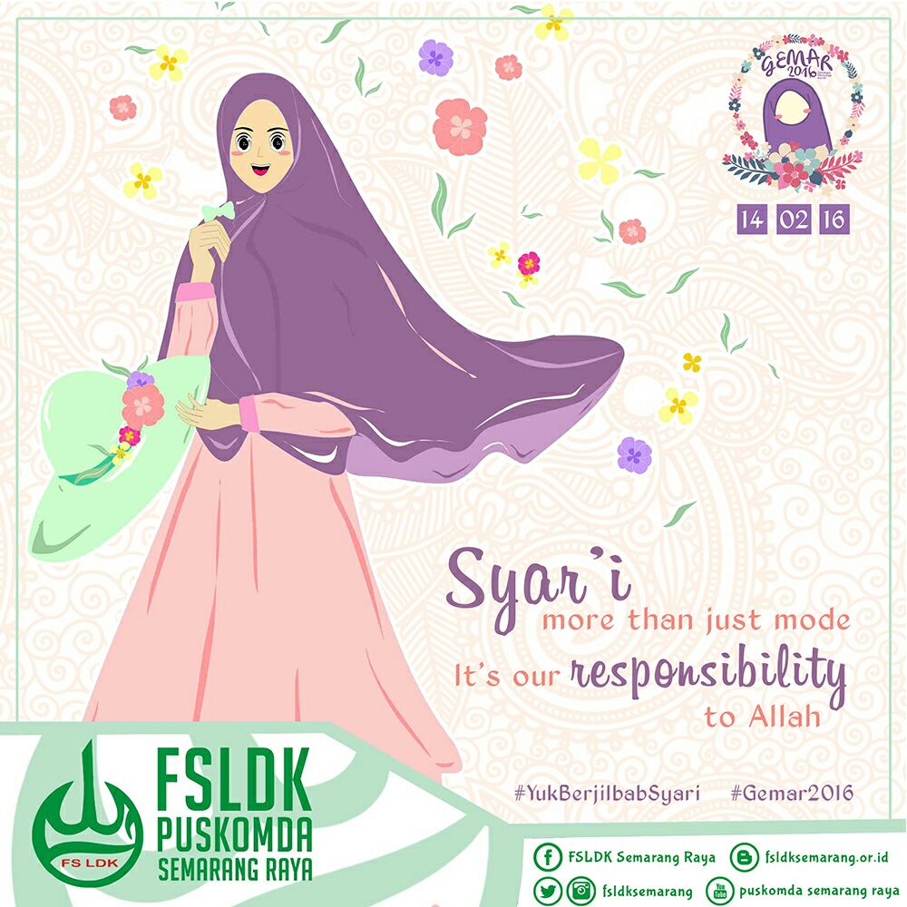Syar'i more than just mode
it's our responsibility to Allah

#Gemar2016 
#YukBerjilbabSyari