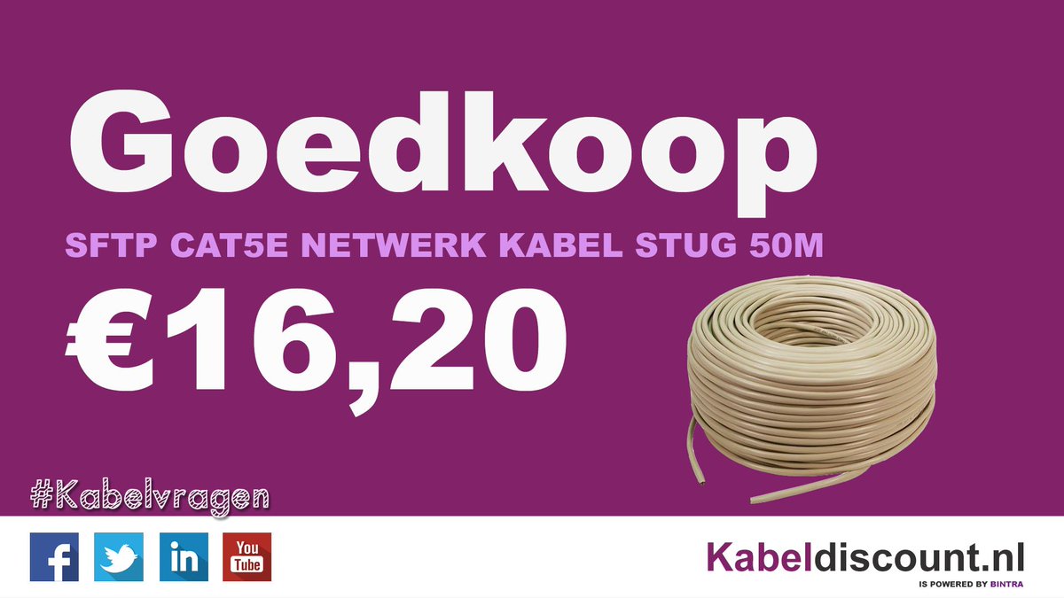 BintraNL's tweet photo. Alle producten bij ons zijn #goedkoop! Bekijk bijvoorbeeld deze kabel op rol: https://t.co/XU3fQzuqOX https://t.co/hG9Iyl6d48