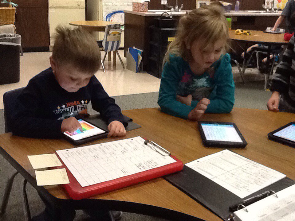 HESKaufman's tweet image. Using the counting board all to practice adding one to a given number #mathgroup