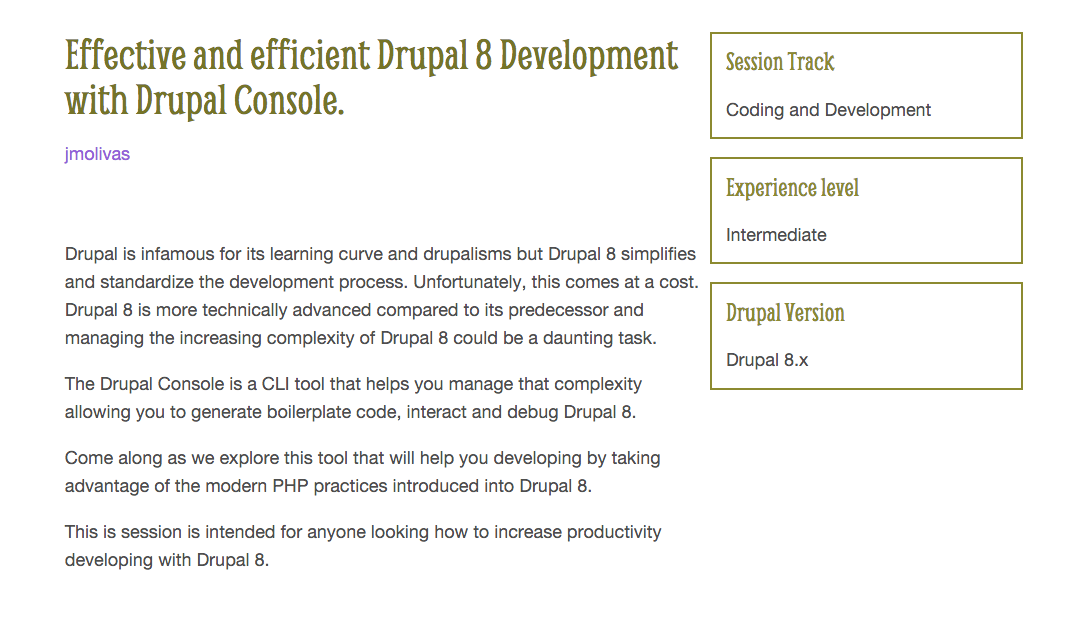 I submitted a <a href="/DrupalConsole/">Drupal Console</a> session for <a href="/DrupalConNA/">DrupalCon North America</a> any feedback is appreciated events.drupal.org/neworleans2016… #Drupal8