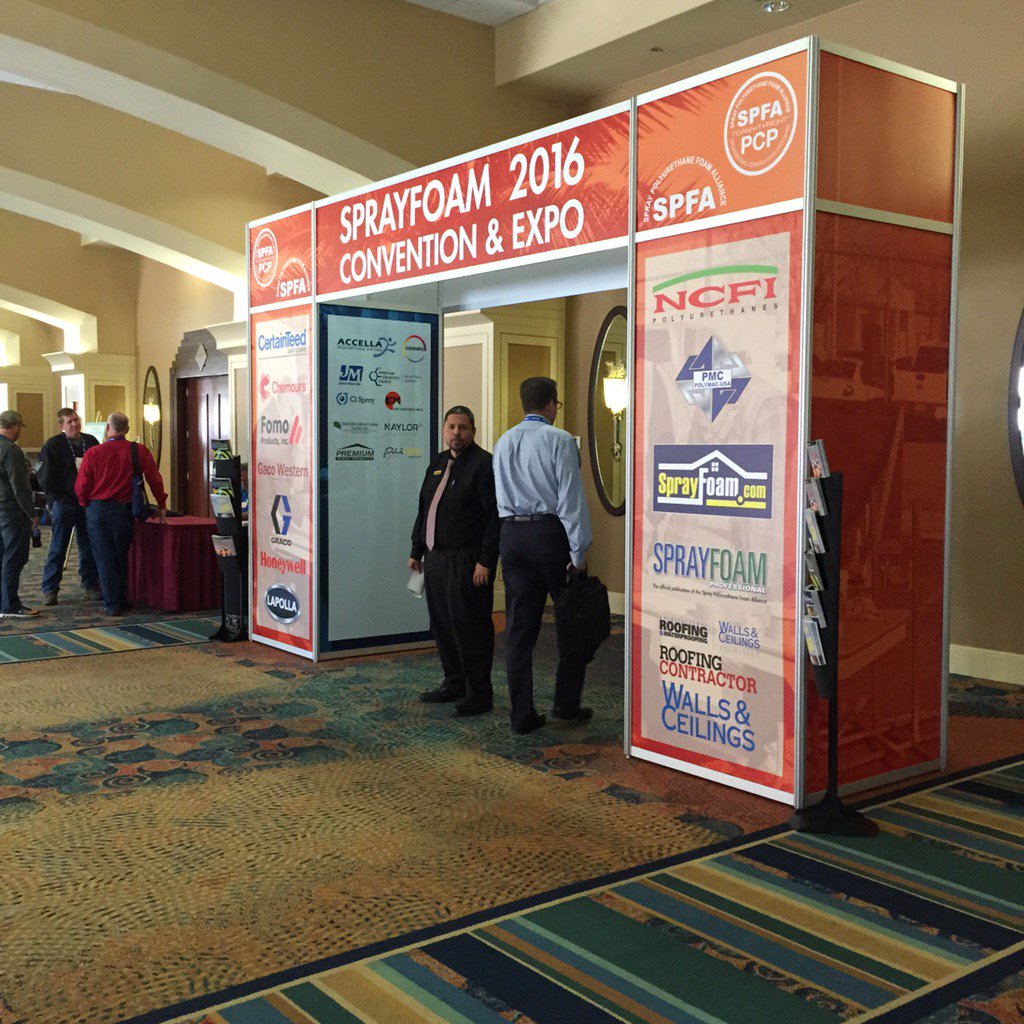 FlameControl's tweet image. Come check us out at The Spray Polyurethane Foam Alliance Show!! Booth 806 #SPFA2016 #thermalbarrier #6060A