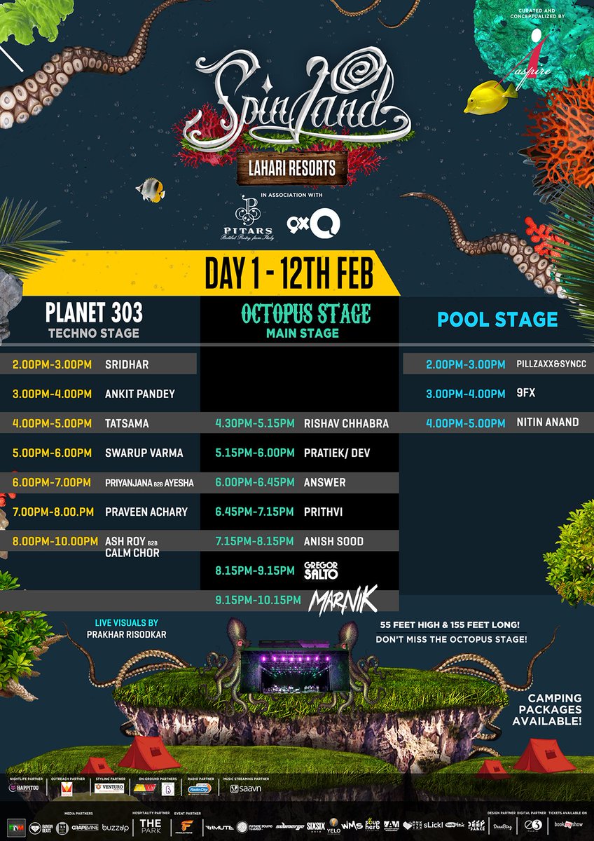 SpinlandFest's tweet photo. Day 1 schedule @SpinlandFest @marnikofficial @GREGORSALTO @AshRoy_ @AshvinJalebee @anishsood #AnswerMusic https://t.co/NG1Ow3hb0R