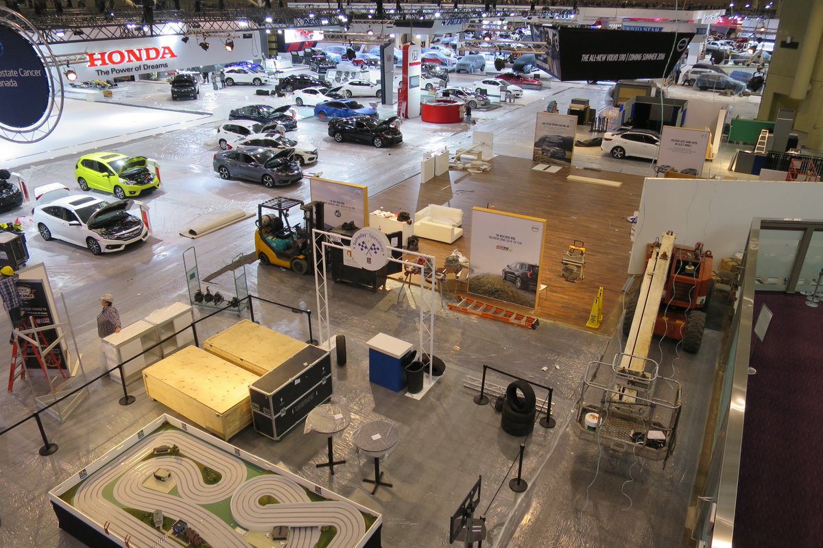 The Toronto Auto Show is getting ready! Opens to the public on Feb 12. <a href="/torontoautoshow/">Toronto AutoShow</a>