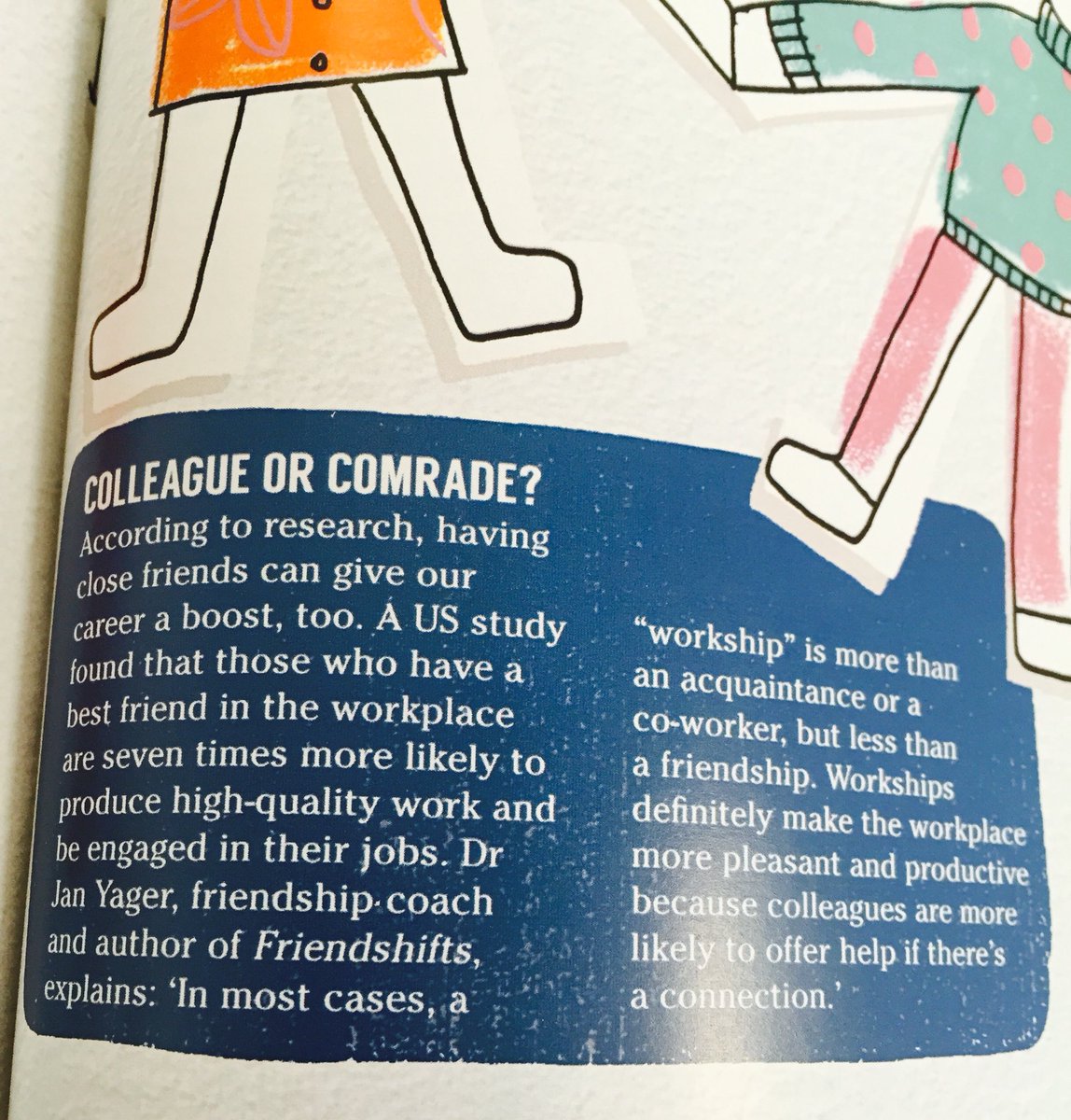 LouiseCommon22's tweet photo. Spotted in my freebie Tesco mag!Having a best friend at work can boost your career #EmployeeEngagement https://t.co/MJsra8A5BY