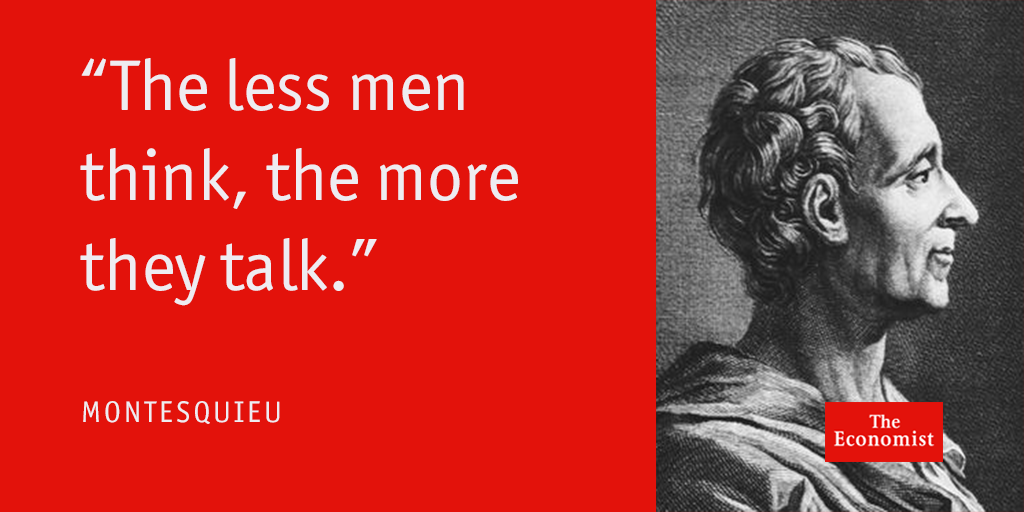 TheEconomist's tweet photo. Lawyer and political philosopher Montesquieu died #onthisday 1755 https://t.co/KJFO8RExhU