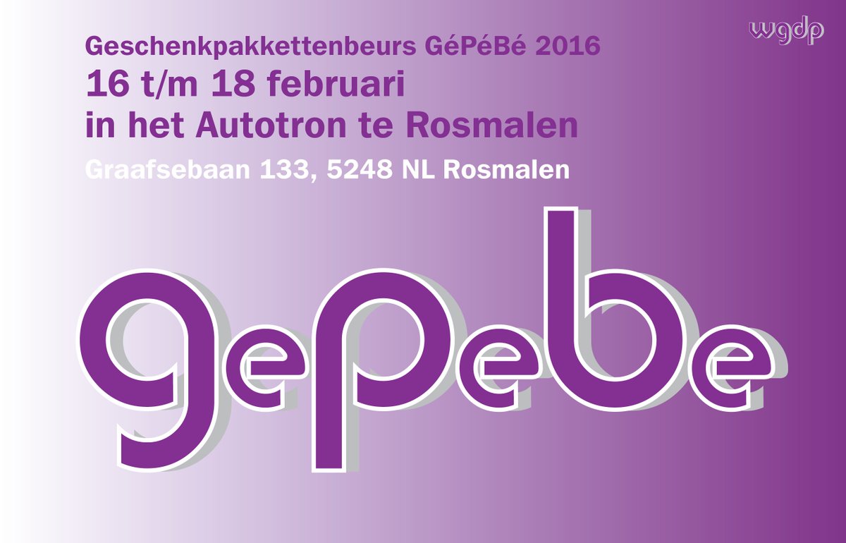 Zaanlandia Blik op Gepebe 2016. De beurs voor samenstellers van kerst- en geschenkpakketten. Kom naar standnr. D02.