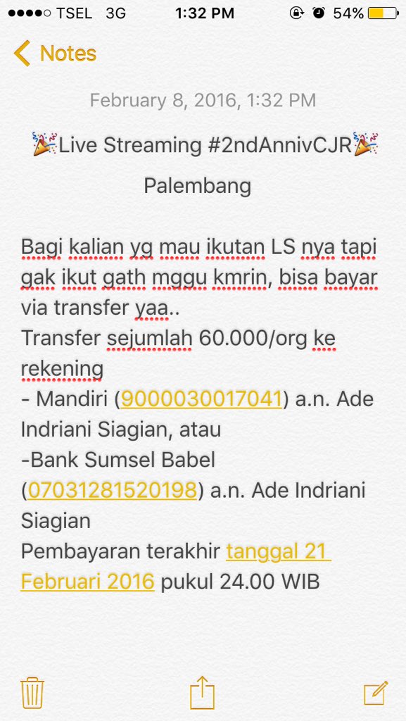 INFO PEMBAYARAN LS VIA TRANSFER (bukti trf kirim ke line ade.siagian)
Utk yg byr ktemuan bs hub <a href="/luthfiarenalda1/">ig: luthfia08</a> yaa