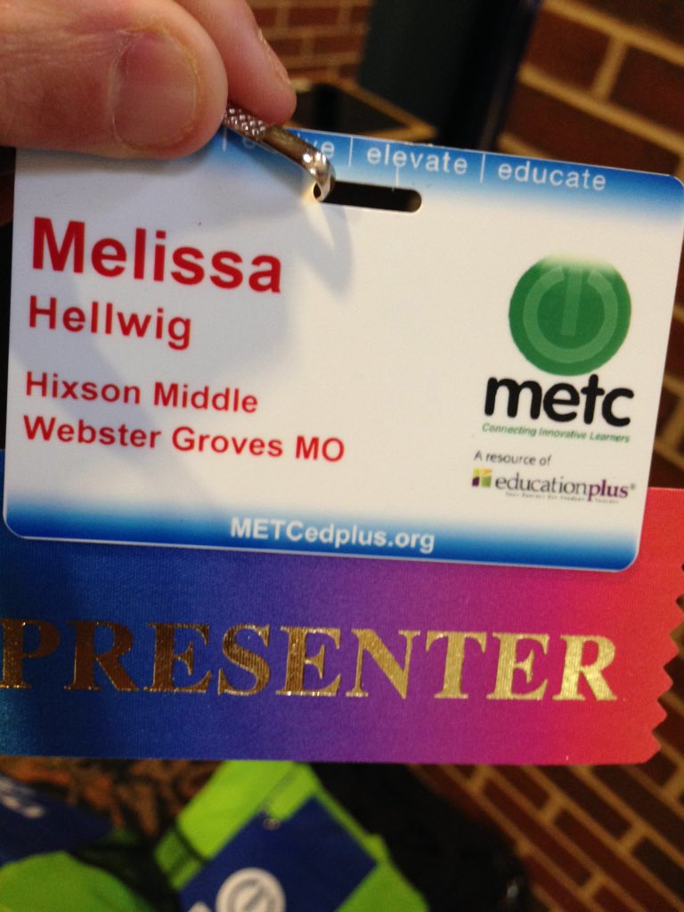drmhellwig's tweet photo. Come see @dayankee and I today at #METC16 to learn more about 20% time in your classroom. #harmonizedlearning https://t.co/oVKV1MCUNH