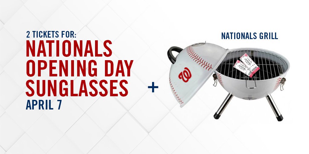 Need Opening Day tix? Retweet for your chance to win a pair, along with this #Nats grill: atmlb.com/23WUJdw