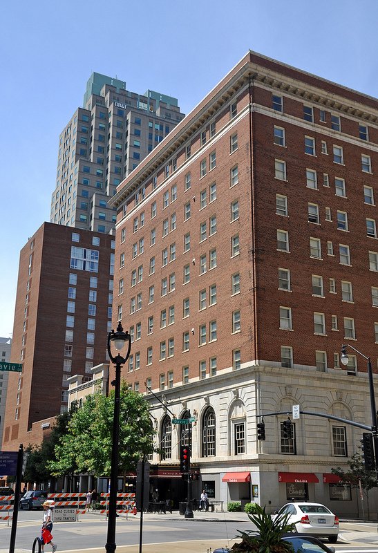 #RaleighThenRaleighNow Sir Walter Hotel in the 1920's vs Sir Walter Apartments today