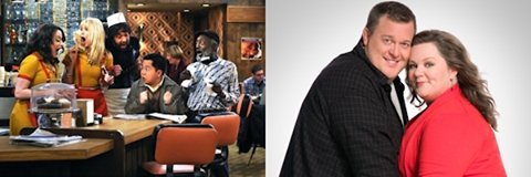 sitcomwatch's tweet photo. On CBS Tonight - New episodes of #2BrokeGirls and #MikeandMolly from 8/7c. https://t.co/vcTgnE9AlK https://t.co/vwo2WJUMcd