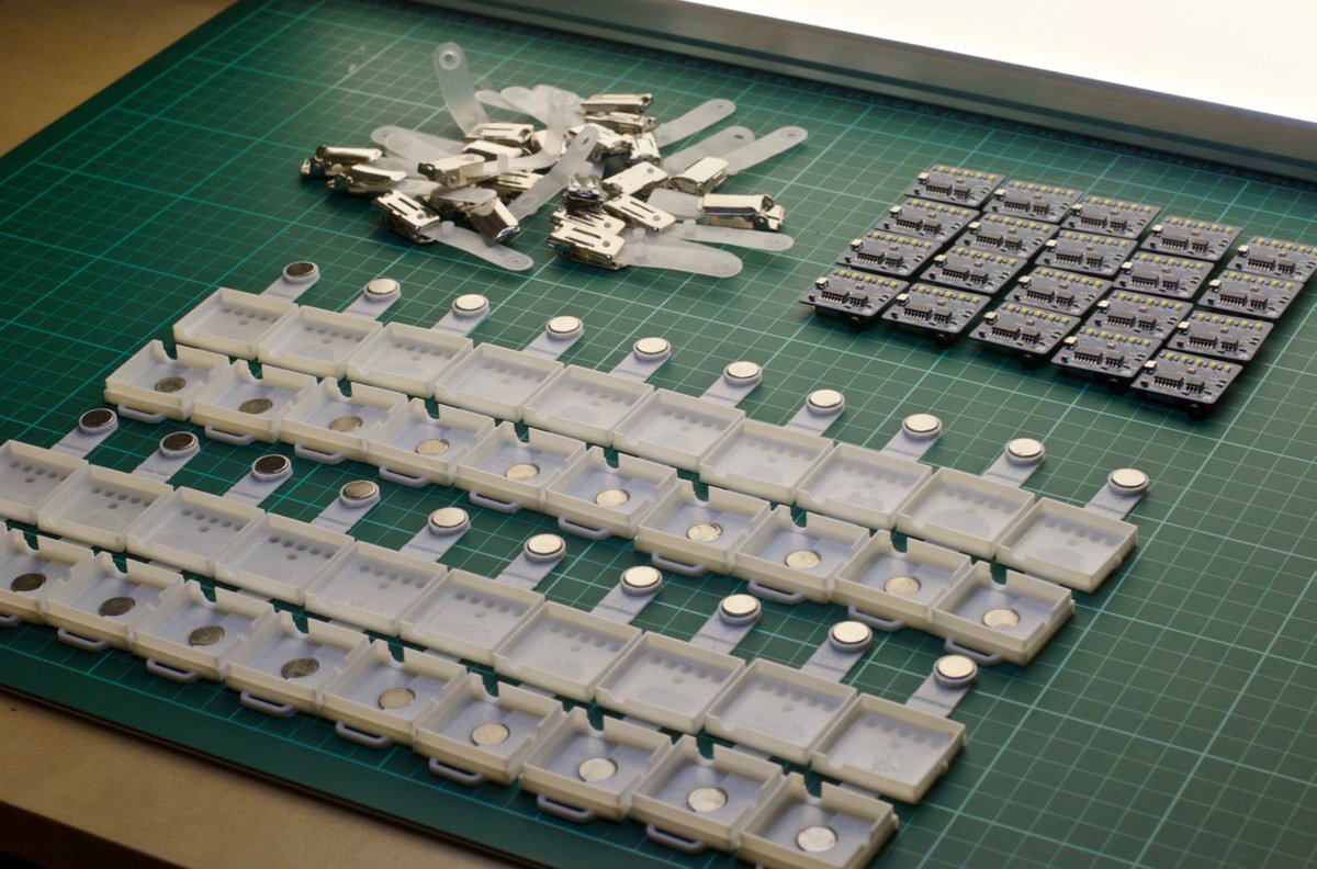 lightlogproject's tweet photo. Yippee! Another twenty more light tracking #wearables built, tested, and shipped to @TUeindhoven #digitalhealth https://t.co/8EEJFM0m7a