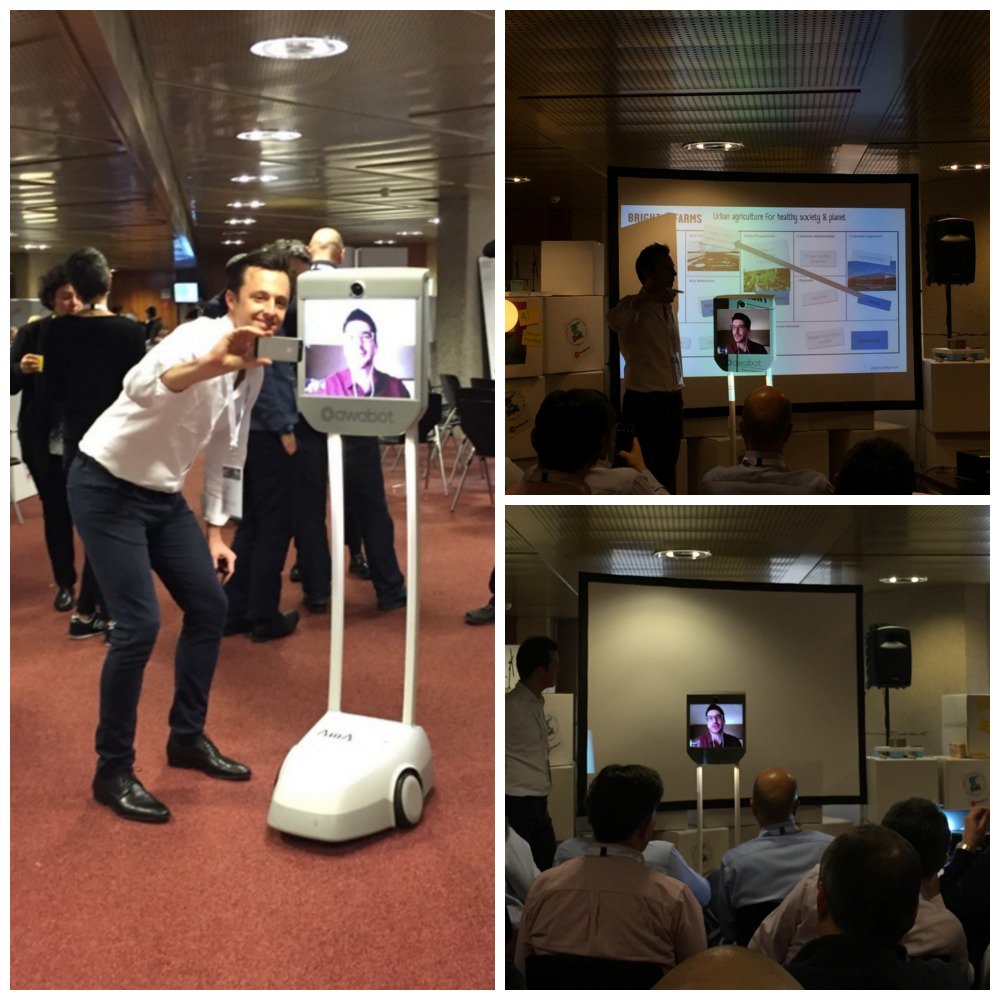 LIFTconference's tweet image. The #Lift16 #PrototypingLab is using #robots to coach the teams with telepresence !