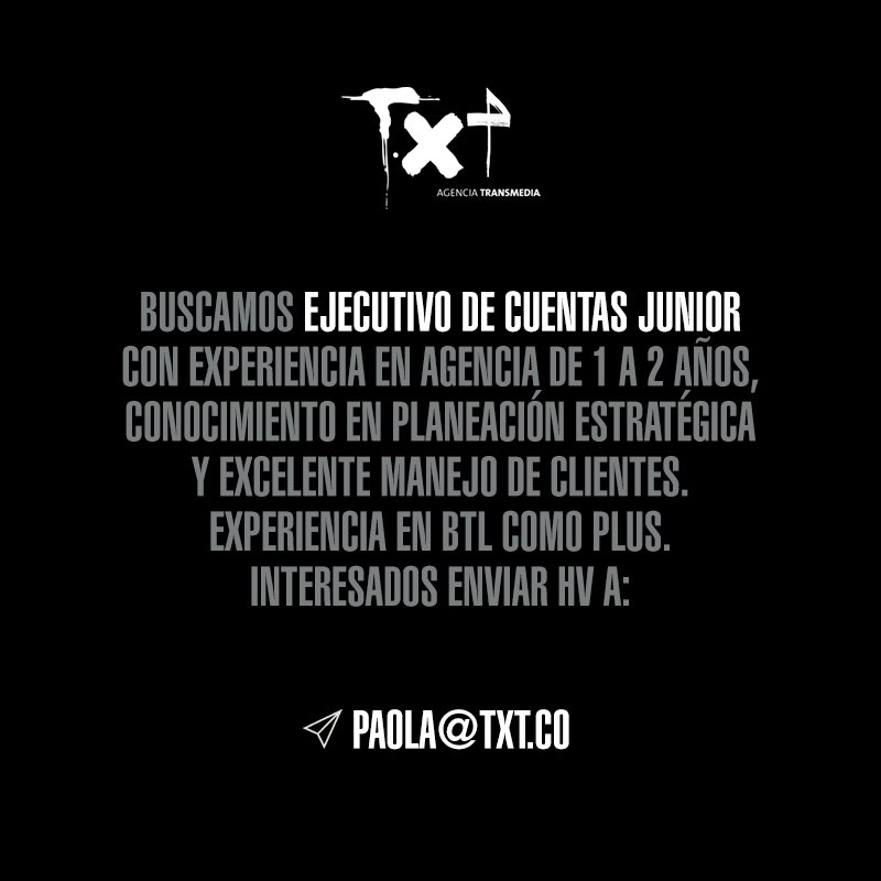 TXT_Colombia's tweet photo. #TrabajoSíHay https://t.co/0VfGg6iUmY