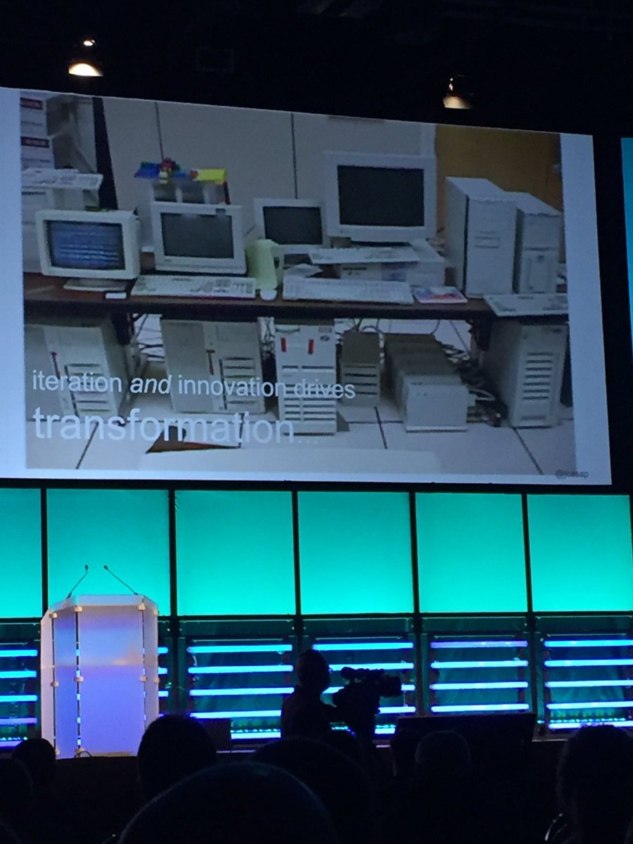 cooperlearns's tweet photo. #Google now and then ... #iterationmindset #OETC16 https://t.co/FaXVsN3oav