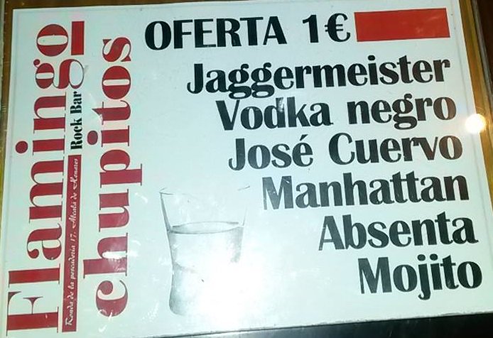 flamingobarock's tweet photo. Os recordamos  #Promoflamingo #Chupitos x 1€ 

 #Jagger #Tequila #Vodka #Absenta #Manhattan #Mojito  All night !! https://t.co/JxqC1uQDu0
