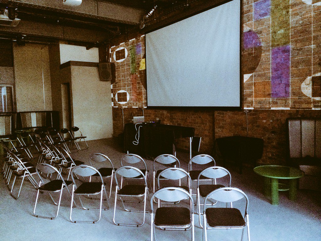 Test_Card_SMC's tweet photo. Setting up for the first test card talk of the year @Texturemcr . #creative #talk #Manchester #projection #mapping https://t.co/sbSPiwtwBC