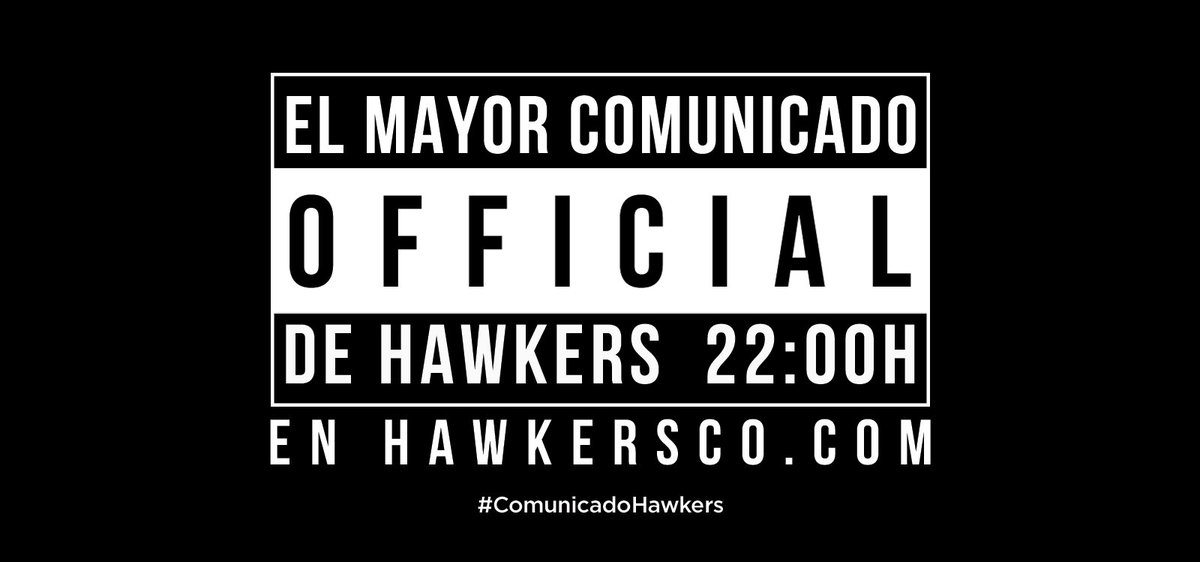 A partir de las 17:10h hasta las 17:20h habrá minutos locos con el HT #ComunicadoHawkers

RT para participar
