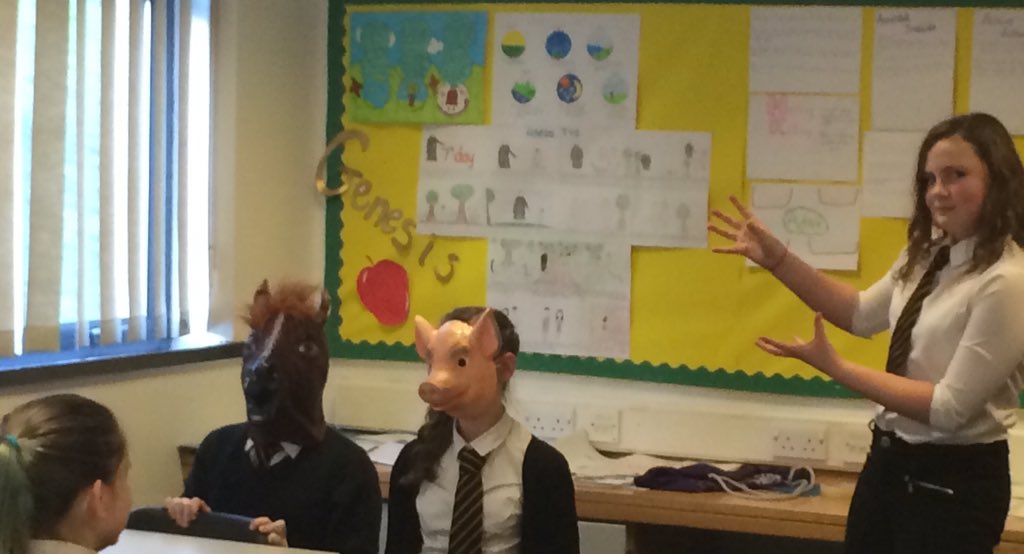 S1 prepared creative retellings of the Christian creation story. Here's a snapshot of day 6 #bethebestyoucanbe