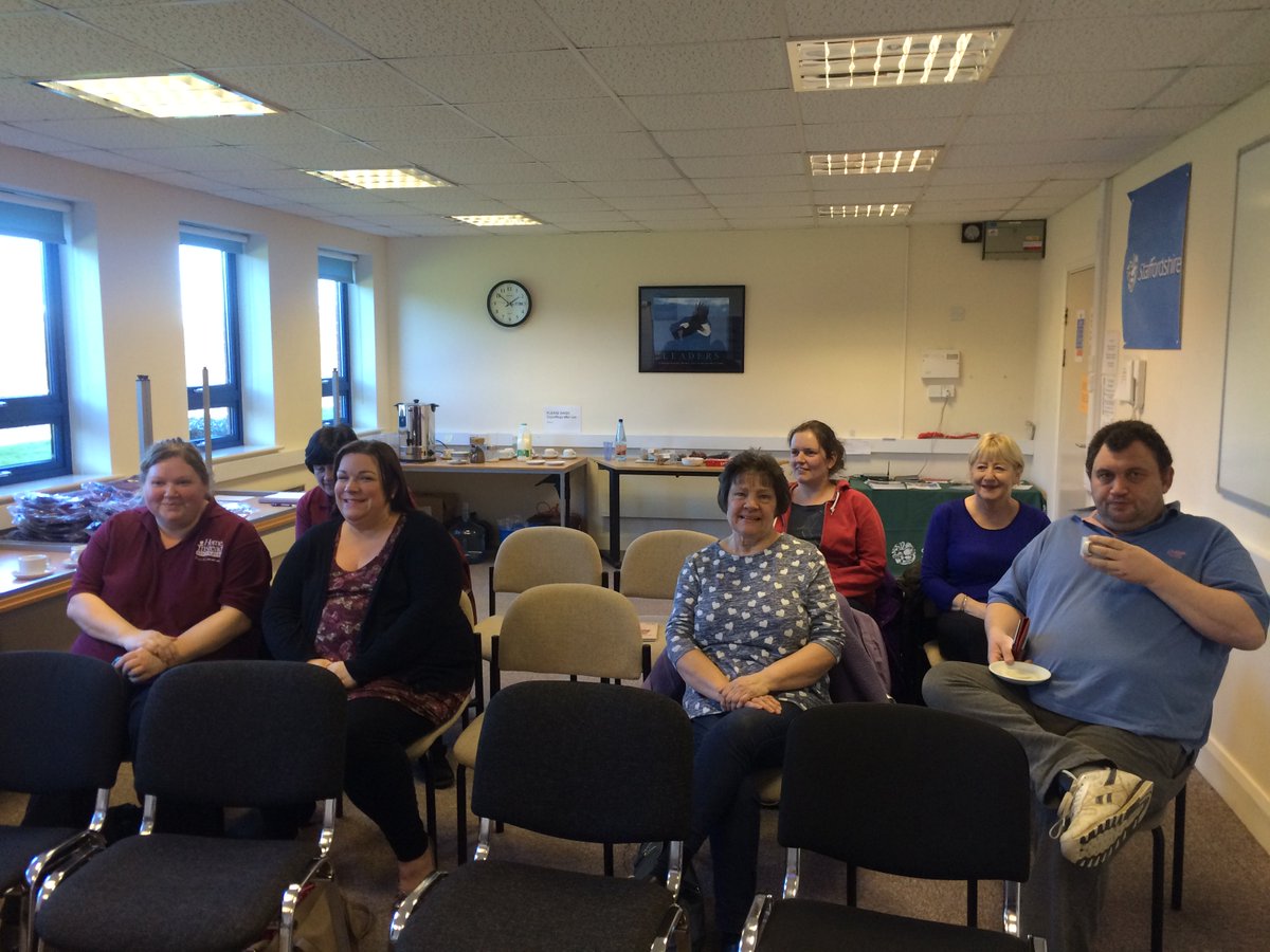 Third CAREGiver Mtg this week! Tea,cake,work anniversaries,swanky new bags and lots of info handed out! #amazingteam