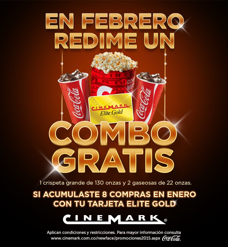 CinemarkCol's tweet photo. ¡No olvides reclamar tu #ComboGratis si en enero acumulaste tus 8 compras! Acércate a nuestros teatros. https://t.co/3RgJ2216q0