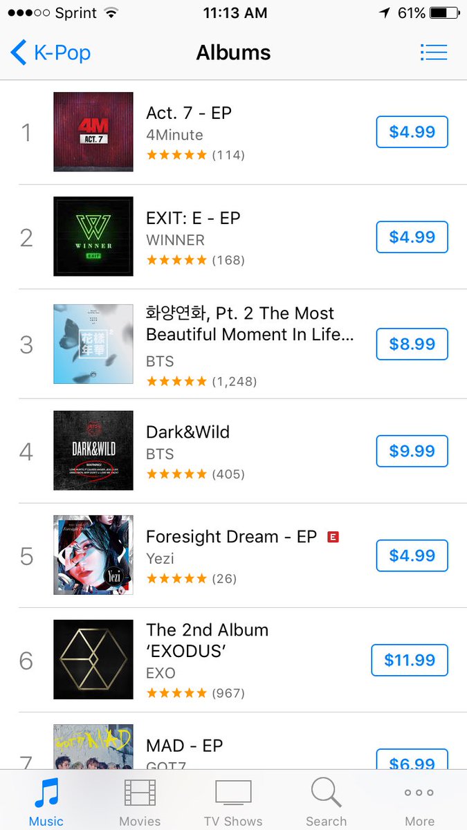 Us Itunes Kpop Album Chart