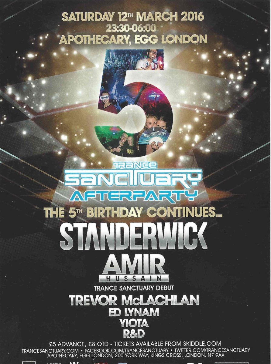 flyingsquadclub's tweet photo. 12 March @TranceSanctuary @Egg_Club_London @JOCofficial @Ianstanderwick @SneijderMusic @DjPaulDenton + many more https://t.co/QqAg9FvdoG