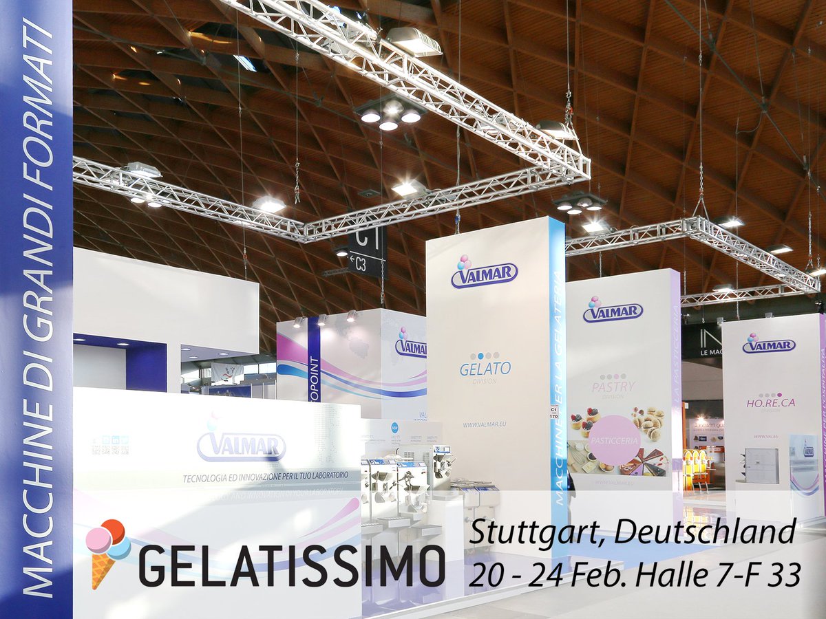 20-24 Februar sind wir auf #gelatissimo #stuttgartmesse Halle 7-F 33 #gelato #eissmaschinen