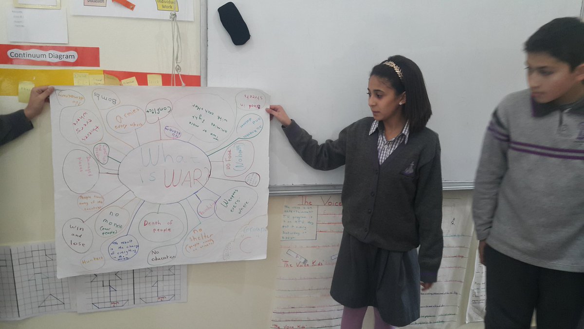 mayawehbi8's tweet photo. What Is War? #rememberingwar #conflictresolution #schoolsonline @DawhaHighSchool https://t.co/NJM9y0Vk69