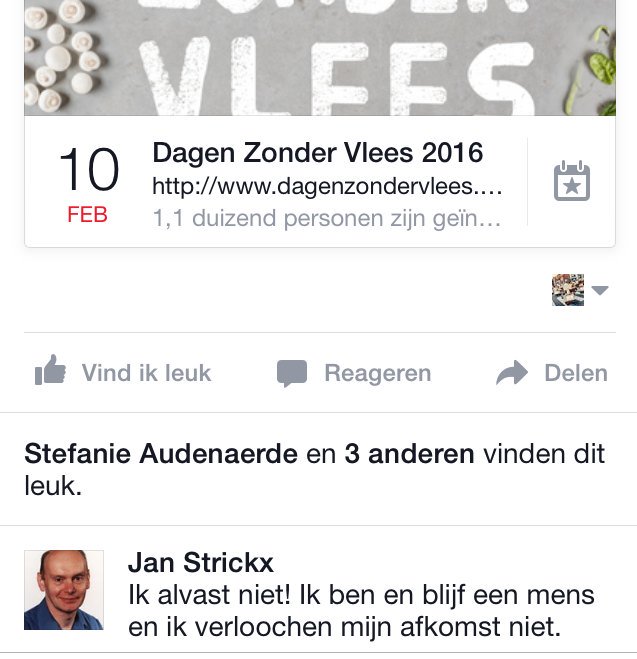 Jan S. is geen fan van #dagenzondervlees en hij heeft daar zo zijn reden voor...