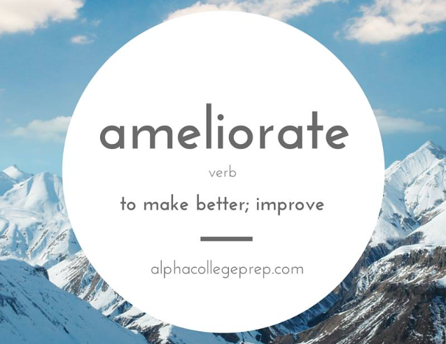 alphacprep's tweet image. Our #WordoftheWeek is ameliorate. What will you make better and/or improve this week? #WordWednesday #education