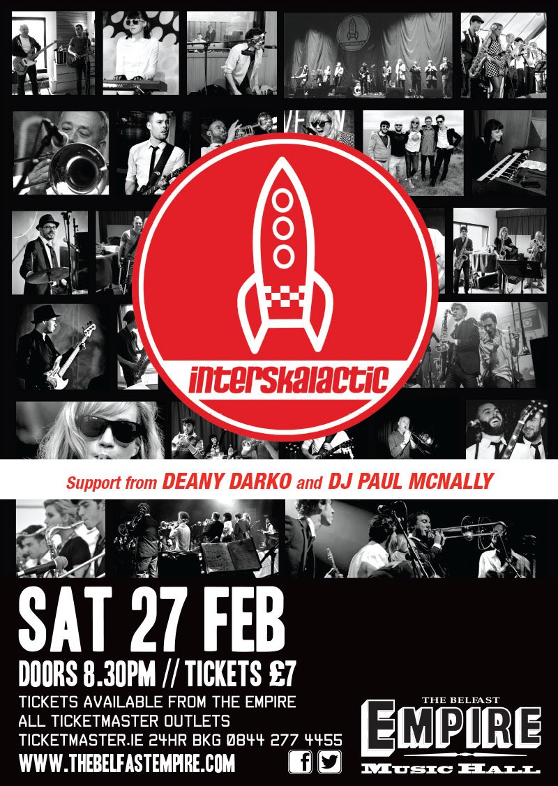 belfastEmpire's tweet photo. #Ska Saturday for self-respecting rude boys! @Interskalactic back in #Belfast after @MadnessNews support in 2015! https://t.co/n9w2baSry2