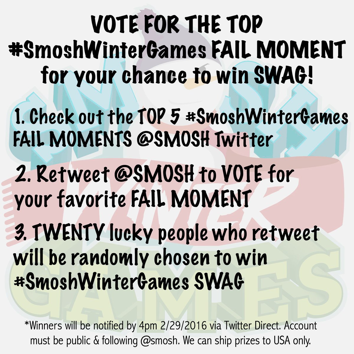 smosh's tweet image. Check out the TOP 5 #FailMoment tweets below &amp;amp; RT your favorite to VOTE &amp;amp; enter to win SWAG! smo.sh/Fail