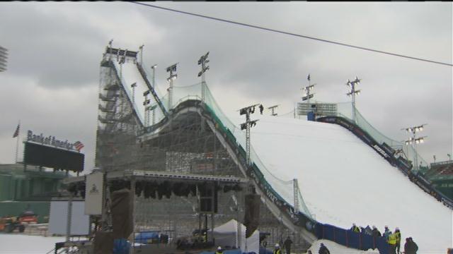 7News's tweet photo. Fenway Park will be home to skiers and snowboarders starting tomorrow with big air event https://t.co/AWVE4I85xV https://t.co/ZEuIsi5WDY