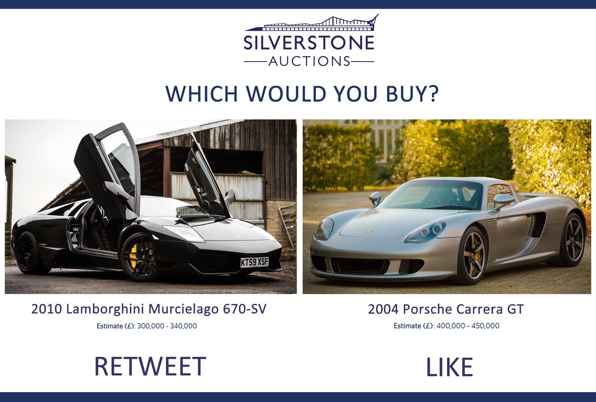 IconicAuc's tweet photo. WIN A PAIR OF TICKETS to @RaceRetro_Live! Which car would you buy at our auction? RT or Like to choose a car https://t.co/Umj2MzUvhm