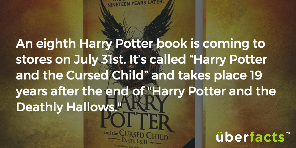 UberFacts's tweet photo. An eighth Harry Potter book is coming out! https://t.co/v4f1sbkc57