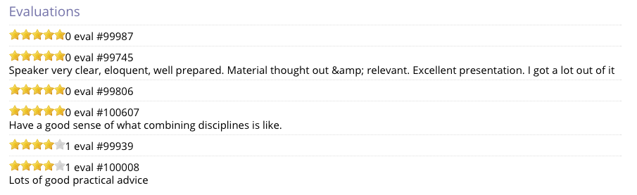 livlab's tweet image. Oh nice! Turns out people rated my #oreillydesign presentation! Yay for feedback.