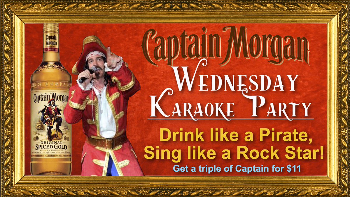 Kriegs306's tweet photo. #karaoke is now Wed Nites #drinklikeaPirateSingLikeaRockStar @CaptainMorganCA #rumSpecial #goodTimes #singaSong https://t.co/HK87By7r7P