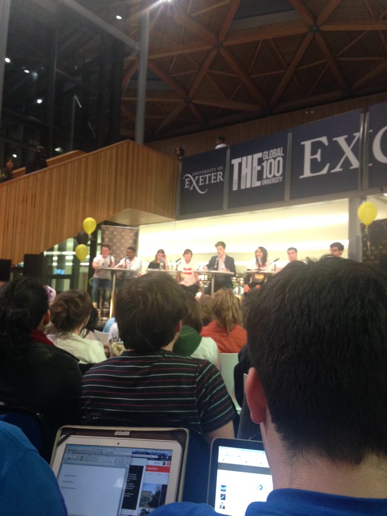 Looking forward to the VP Welfare debate, wow that's a lot of candidates #ExeterVote