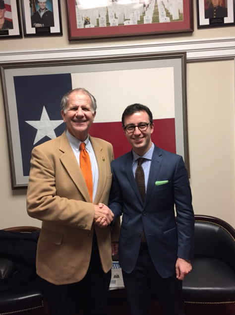 Umio CMO visiting Kingwood Congressman Ted Poe on Capital Hill.