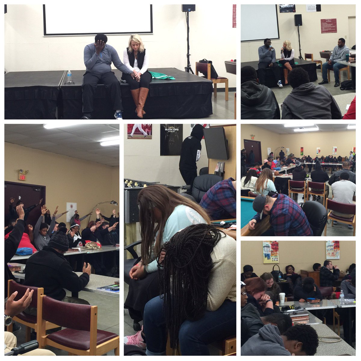 ValorCollege's tweet photo. Elder Brunson and Mrs.Lisa shared the importance of developing a relationship with God last night during #DormDevos! https://t.co/no11NyULJO